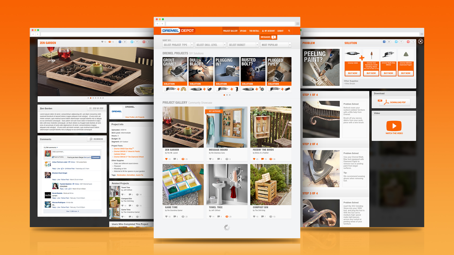 DremelDepot Home Page Project Detail Pages