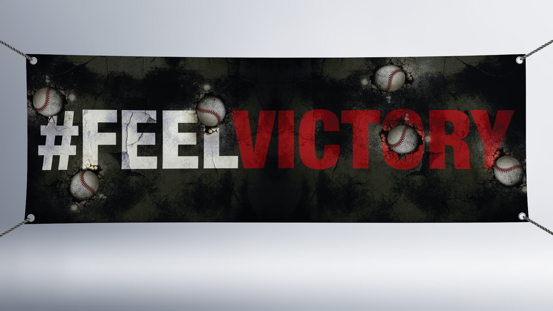 Victory Athletics Baseball Feel Victory Print Banner