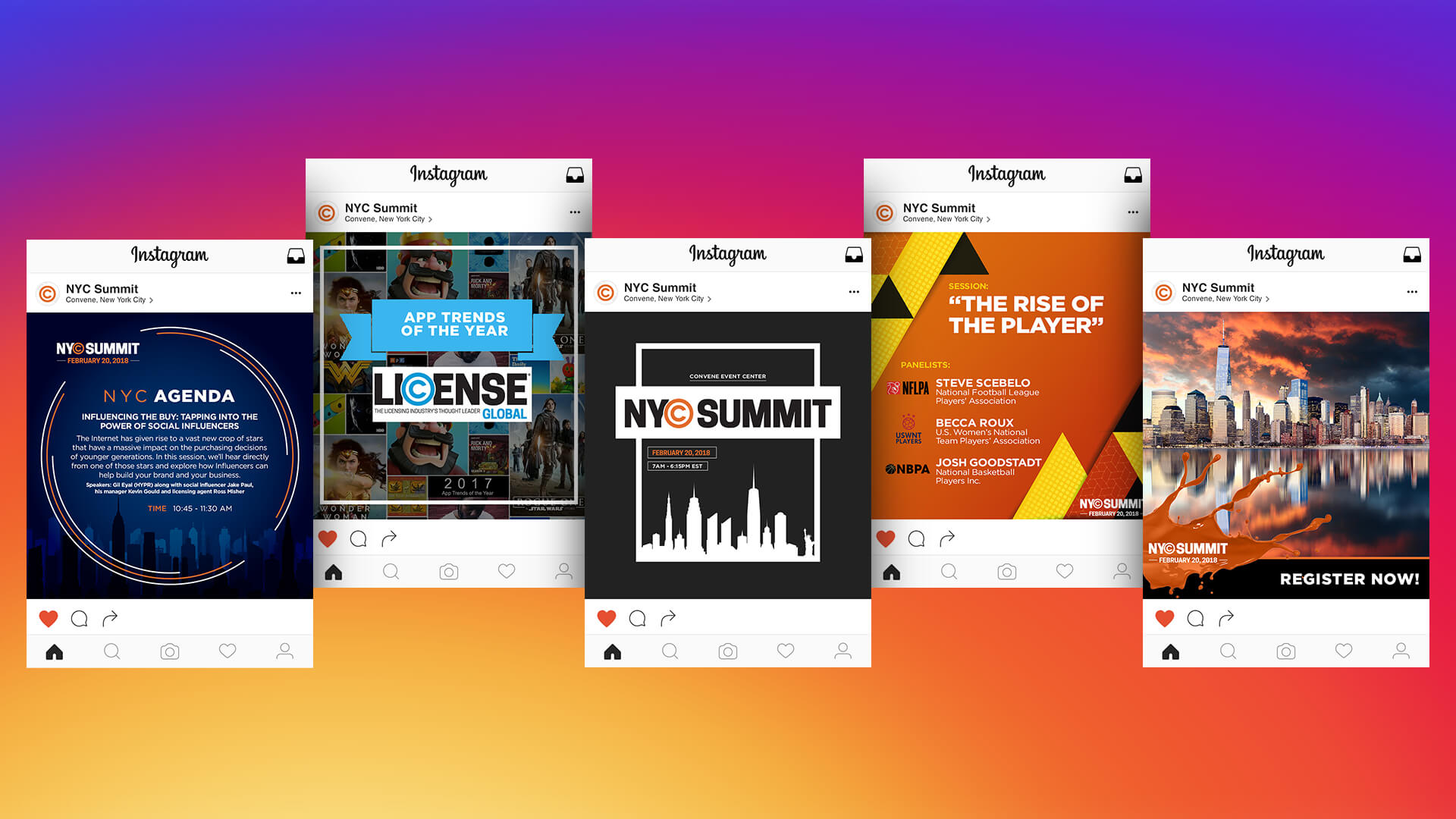 NYC Summit Instagram Posts
